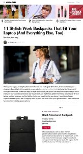 11 Best Work Backpacks for Women 2019 - Stylish Laptop Backpacks - marieclaire.com - 2019 06 18 - Alexandra Lapp - found on https://www.marieclaire.com/fashion/g28006462/work-backpacks-laptop/?slide=1