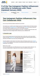 11 of the Top Instagram Fashion Influencers and Why to Collaborate with Them - shanebarker.com - 2021 01 22 - Alexandra Lapp - found on https://shanebarker.com/blog/instagram-fashion-influencers/