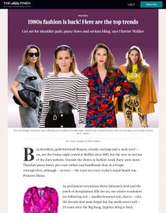 1980s fashion is back- Here are the top trends - The Times - thetimes.co.uk - 2019 10 22 - Alexandra Lapp - found on https://www.thetimes.co.uk/edition/times2/1980s-fashion-is-back-here-are-the-top-trends-c5h7zx0g2