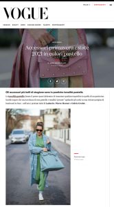 Accessori primavera estate 2021 in colori pastello - Vogue Italia - vogue.it - 2021 04 08 - Alexandra Lapp - found on: https://www.vogue.it/moda/gallery/accessori-primavera-estate-2021-colori-pastello-chanel-gucci