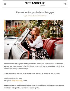 Alexandra Lapp fashion blogger - Niceandchic Magazine - 2017-04 - found on http://www.niceandchic.com/lovely-pepa/
