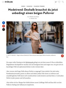 Beige Strickpullover sind diesen Herbst ein großer Modetrend - Instyle - instyle.de - 2019 10 13 - Alexandra Lapp - found on https://www.instyle.de/fashion/modetrend-pullover-beige-herbst