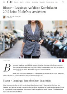 Blazer und Legging: Die Trend-Kombi 2017 - ELLE - 2017 04 - Alexandra Lapp - found on http://www.elle.de/blazer-leggings-kombi