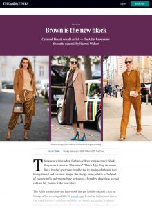 Brown is the new black - Times 2 - The Times - thetimes.co.uk - 2020 02 11 - Alexandra Lapp - found on https://www.thetimes.co.uk/past-six-days/2020-02-11/times2/brown-is-the-new-black-z8bzm5tbp