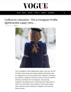 Coiffure et coloration - This is Instagram Profile Alexandra Lapp - VOGUE Tunisie Maroc Algerie - 2017 09 - Alexandra Lapp - found on https://vogue.tn/beaute/coiffures/coiffure-et-coloration-this-is-instagram-profile-alexandra-lapp-here/