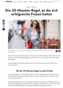 Die 20 Minuten Regel an die sich erfolgreiche Frauen halten - InsStyle Germany online - 2018 08 12 - Alexandra Lapp - found on https://www.instyle.de/lifestyle/20-minuten-regel-erfolgreich