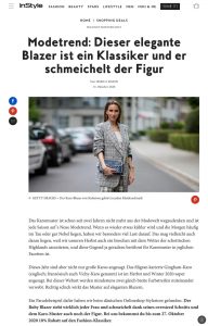 Dieser Blazer schmeichelt der Figur und ist Modetrend - InStyle Germany online - instyle.de - 2020 10 13 - Alexandra Lapp - found on https://www.instyle.de/shopping-deals/modetrend-gingham-blazer-stylestore