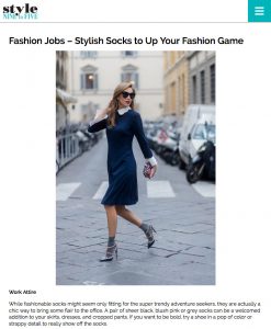 Fashion Jobs - Stylish Socks to Up Your Fashion Game - Style Nine to Five - 2017 05 - Alexandra Lapp - found on http://styleninetofive.com/2017/05/03/fashion-jobs-stylish-socks-to-up-your-fashion-game/
