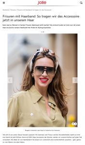 Frisuren mit Haarband - So tragen wir das Accessoire - jolie.de - 2019 07 18 - Alexandra Lapp - found on https://www.jolie.de/frisuren/frisuren-mit-haarband-so-tragen-wir-das-accessoire-201714.html