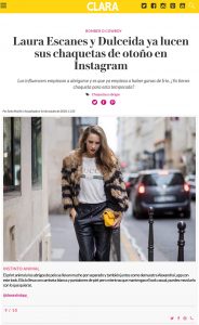 Laura Escanes y Dulceida ya lucen sus chaquetas de otono en Instagram - Clara Spain - 2018 10 16 - Alexandra Lapp - found on https://www.clara.es/moda/news/laura-escanes-y-dulceida-ya-lucen-sus-chaquetas-otono-instagram_12480/9