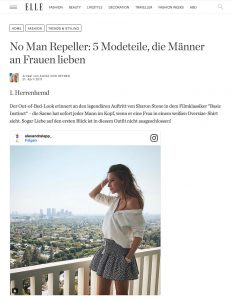 No Man Repeller - 5 Modeteile die Männer an Frauen lieben - ELLE - 2017 05 - Alexandra Lapp - found on http://www.elle.de/5-modeteile-die-maenner-lieben