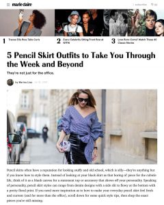 Pencil Skirt Outfit Ideas for Work - What to Wear With Pencil Skirts - marieclaire.com - 2019 07 31 - Alexandra Lapp - found on https://www.marieclaire.com/fashion/g28469576/pencil-skirt-outfits-ideas/
