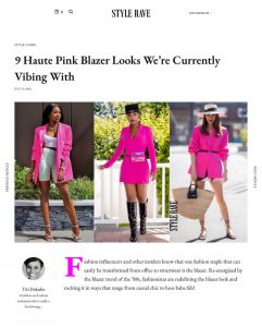 Pink Blazers: How To Style Your Fuchsia Blazers Like A Boss - STYLERAVE - stylerave-com - 2020 07 10 - Alexandra Lapp - found on https://www.stylerave.com/how-to-style-fuchsia-pink-blazer/