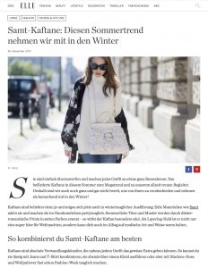 Samt Kaftane - Der Sommertrend ist auch im Winter noch ein Hit - ELLE de - 2017 11 28 - Alexandra Lapp - found on http://www.elle.de/samt-kaftane-2017