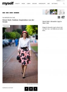 Street Style - Fashion-Inspiration von der Straße - myself.de - 2019 07 16 - Alexandra Lapp - found on https://www.myself.de/mode/trends/galerie-street-style/#street-style-alexandra-lapp-in-marc-cain