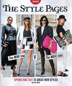 The Time Magazin Saturday - 2019 04 20 - no 72826 - page 10 - the style pages - spring bag edit - Alexandra Lapp