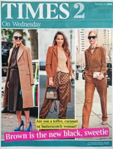 The Times Magazine - Times 2 - 2020 02 12 - cover - brown is the new black, sweetie! - Alexandra Lapp