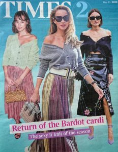 The Times Magazine - Times 2 - 2020 05 20 - Return of the Bardot cardi - The sexy It knit of the season - Alexandra Lapp