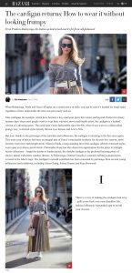 The cardigan returns - How to wear it without looking frumpy - harpersbazaar com - 2018 01 09 - Alexandra Lapp - found on http://www.harpersbazaar.com/uk/fashion/shows-trends/g14854269/cardigan-trend-2018-ideas/