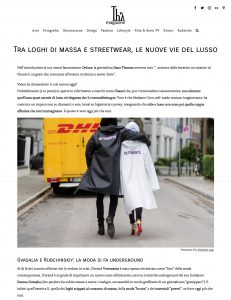 Tra loghi di massa e streetwear le nuove vie del lusso- ThyMagazine Italia - 2018 04 23 - Alexandra Lapp - found on https://thymagazine.it/loghi-di-massa-streetwear-nuove-vie-lusso/