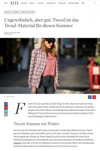 Tweed: Das Trend-Material für Röcke und Kleider - ELLE Germany online - 2018 05 18 - Alexandra Lapp - found on https://www.elle.de/trend-stoff-tweed