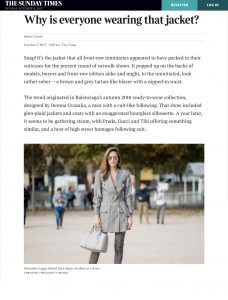 Why is everyone wearing that jacket - The Times & The Sunday Times - 2017 10 - Alexandra Lapp - found on https://www.thetimes.co.uk/article/why-is-everyone-wearing-that-jacket-t6l75gjdf