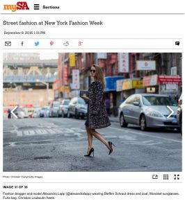 Alexandra Lapp Street Style at New York Fashion Week 2016 - Photo by Christian Vierig - Found on www.mysanantiono.com